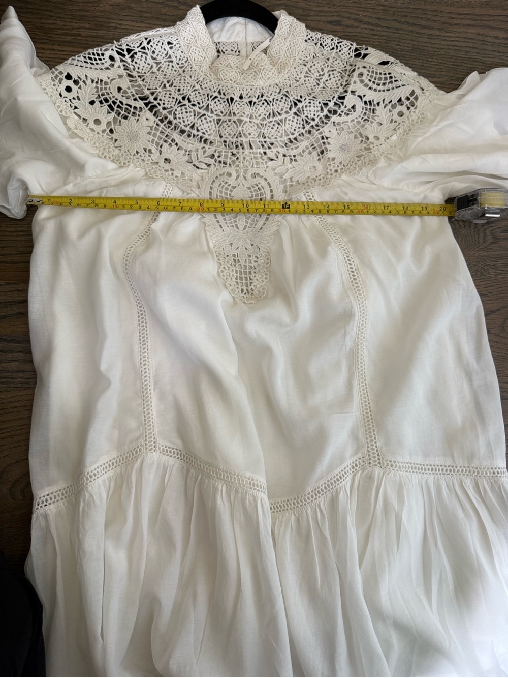 NWOT By Anthropologie High-Neck Lace Tunic Mini Dress with delicate lace overlay - Picture 10 of 11